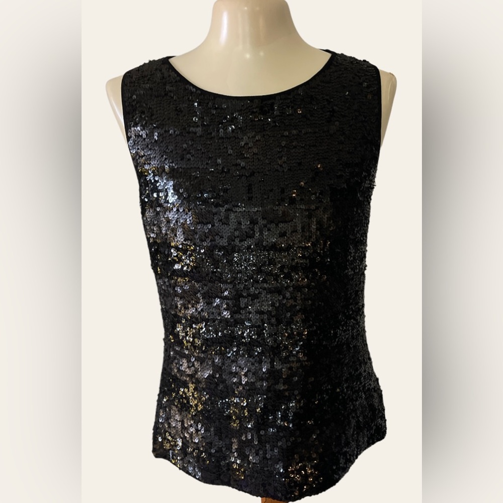 Anne Klein sleeveless sequin top great for the holidays